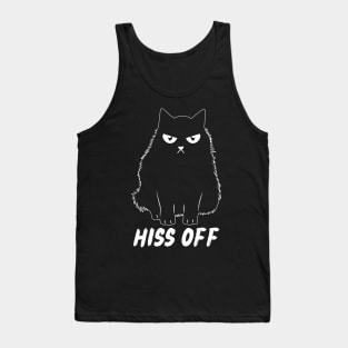 Hiss Off Cat Doodle Design Tank Top